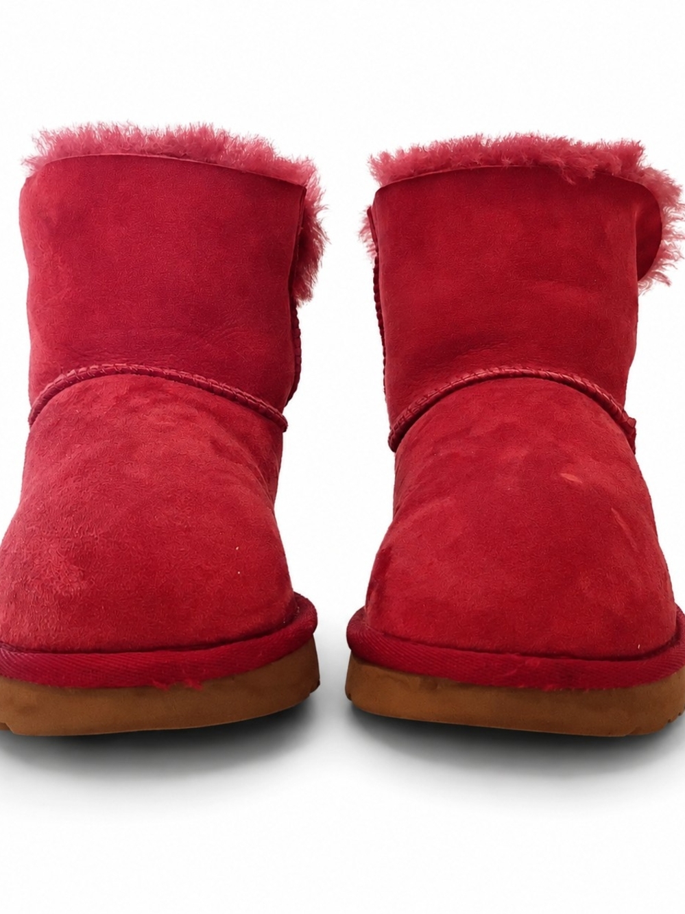 UGG Red Shearling Bow Boots - Women's Size, 7.